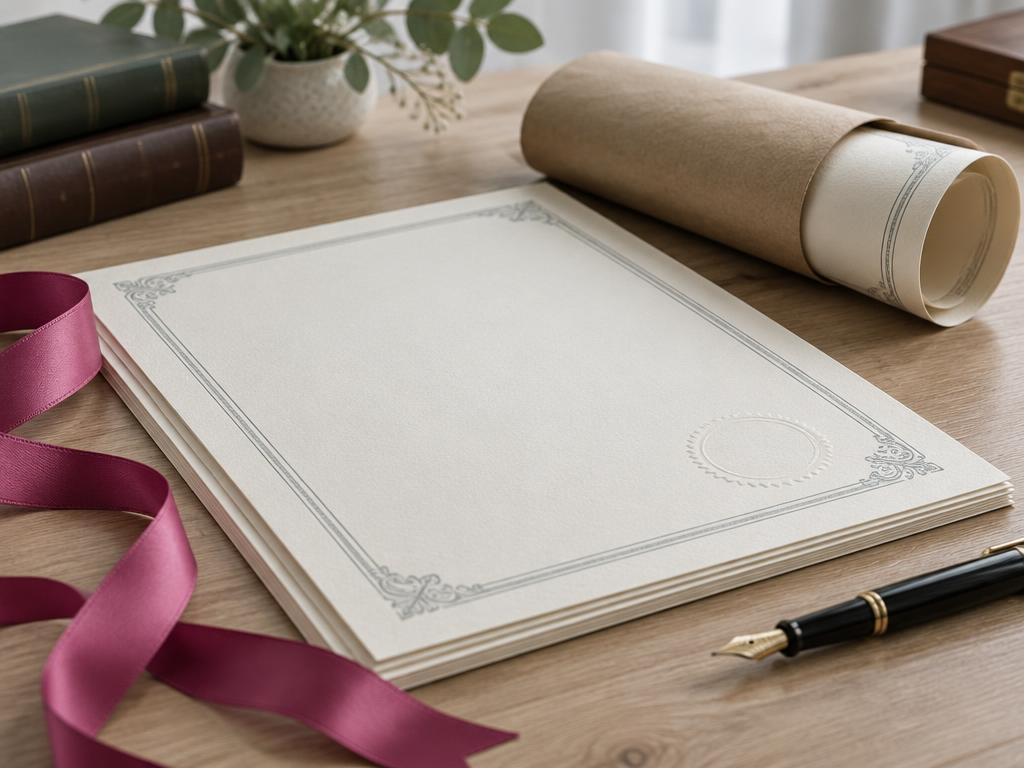 Certificaat met gouden zegel op een donkere ondergrond
