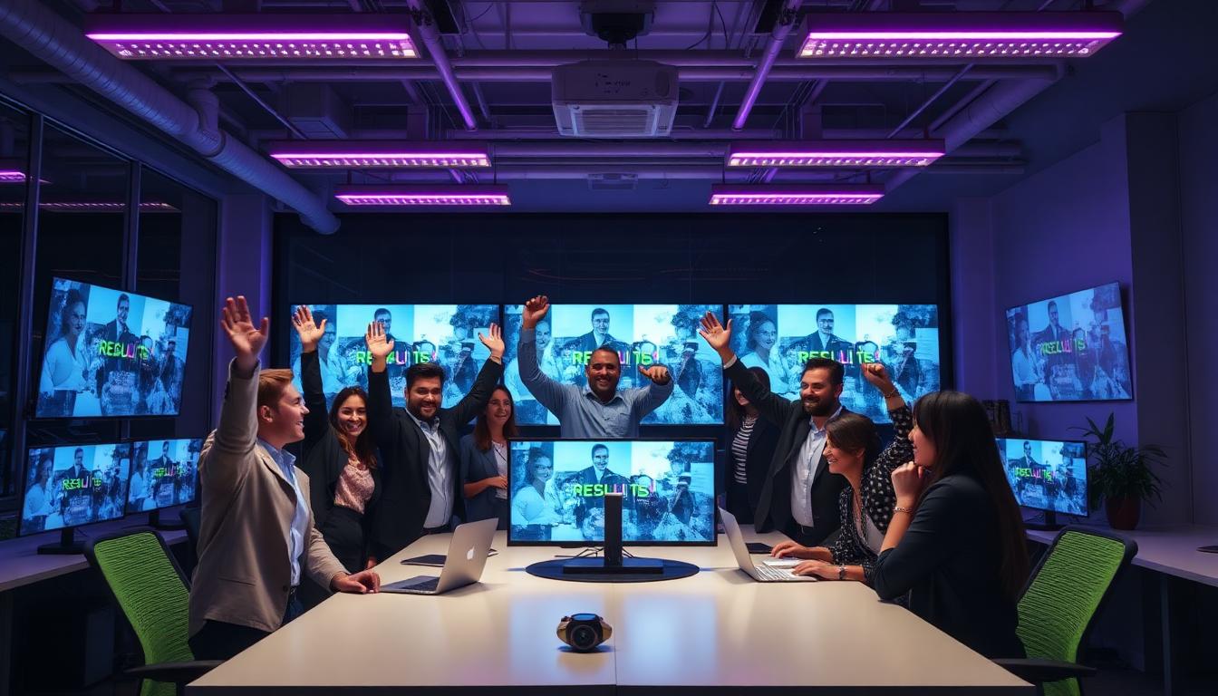 Recruitment team viert resultaten op kantoor