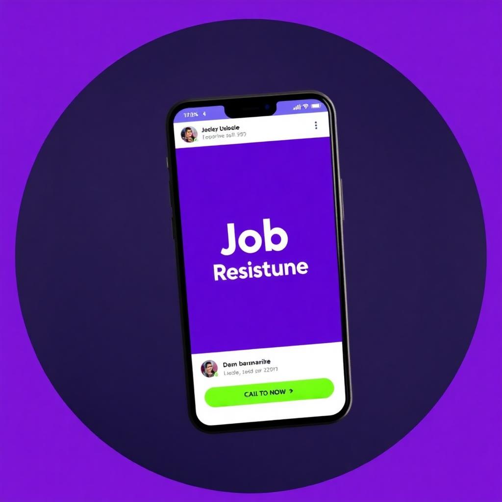 Vacature-advertentie op een smartphone
